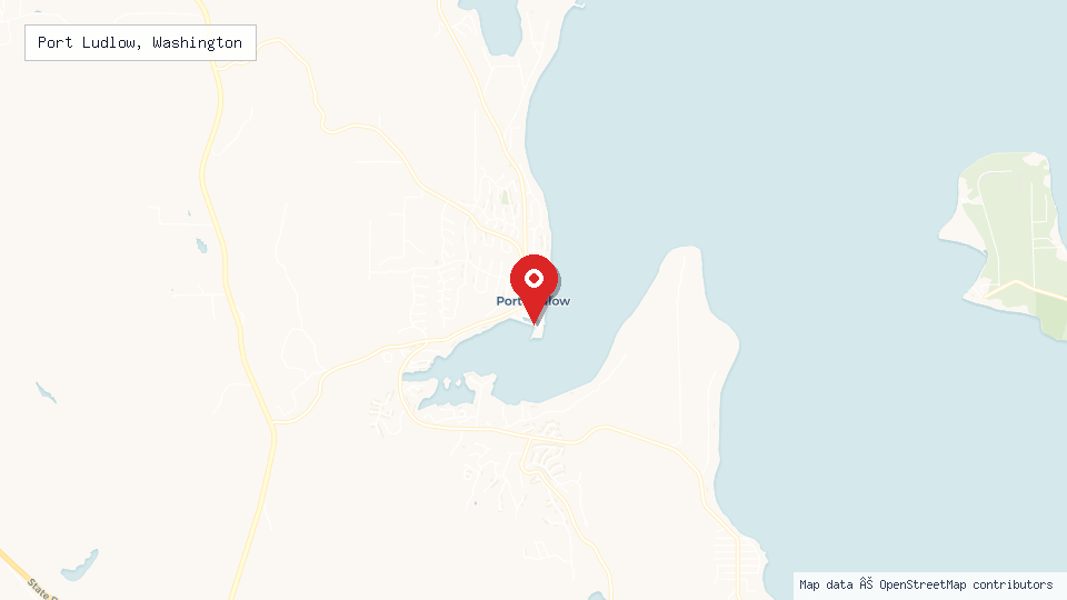 Street map of Port Ludlow, Washington with location pin