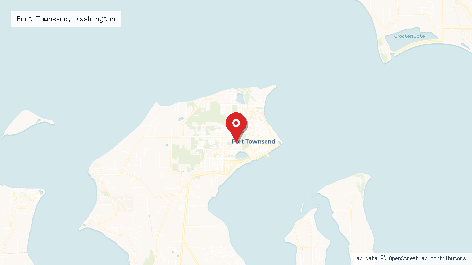 Street map of Port Townsend, Washington with location pin