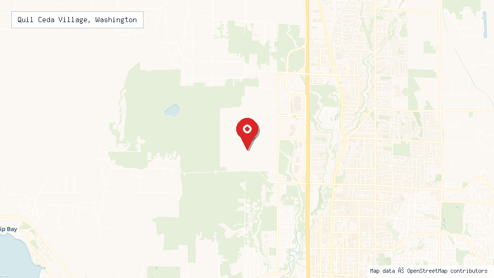 Street map of Quil Ceda Village, Washington with location pin