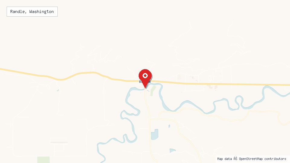 Street map of Randle, Washington with location pin