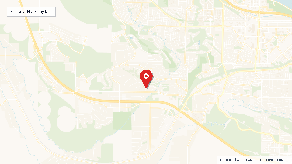 Street map of Reata, Washington with location pin