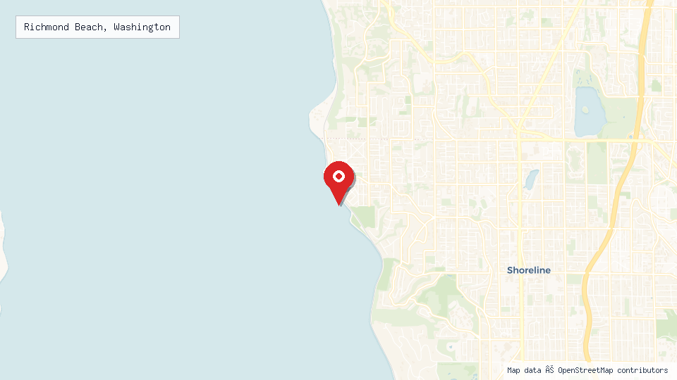 Street map of Richmond Beach, Washington with location pin