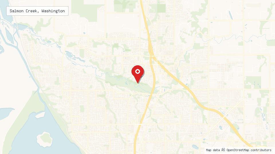 Street map of Salmon Creek, Washington with location pin