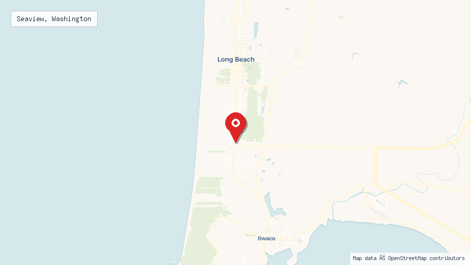 Street map of Seaview, Washington with location pin