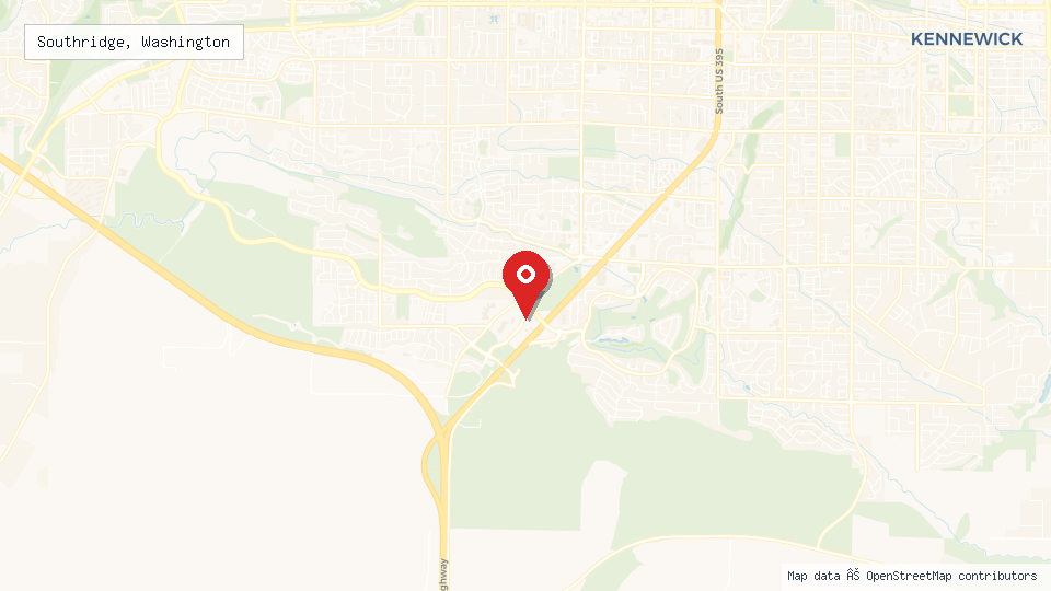 Street map of Southridge, Washington with location pin