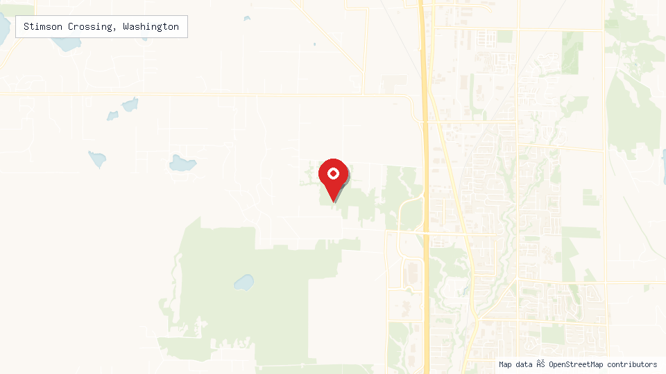 Street map of Stimson Crossing, Washington with location pin
