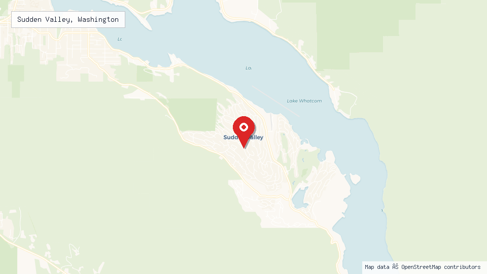 Street map of Sudden Valley, Washington with location pin