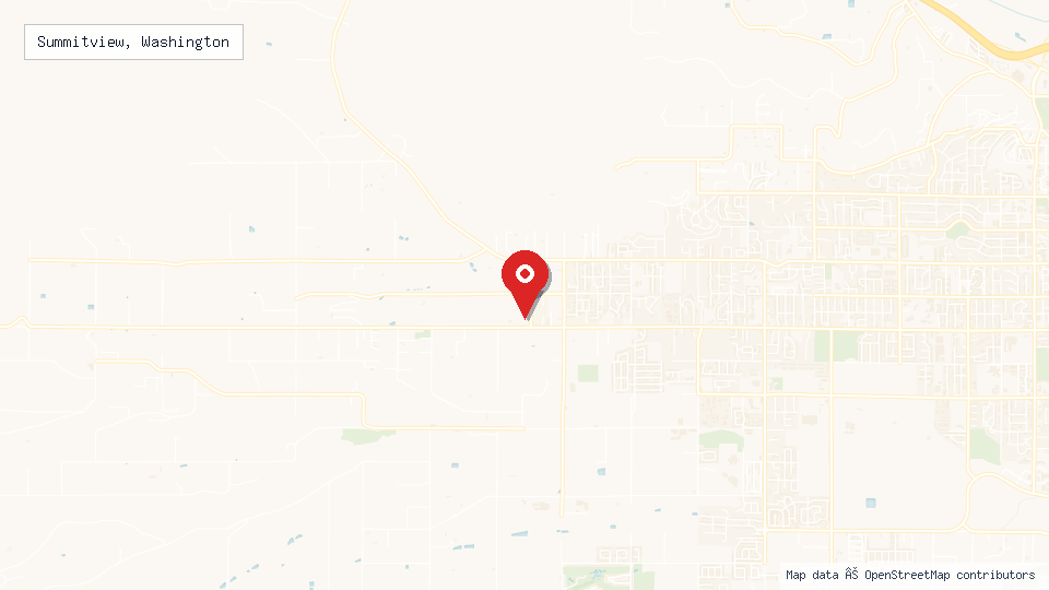Street map of Summitview, Washington with location pin
