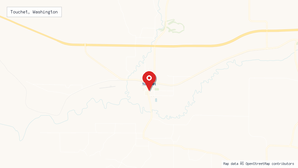 Street map of Touchet, Washington with location pin