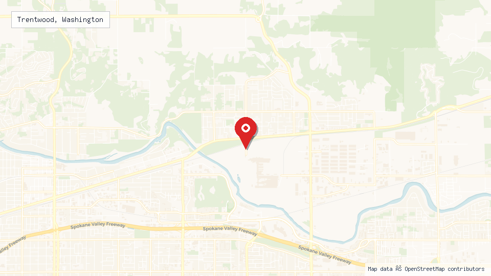 Street map of Trentwood, Washington with location pin