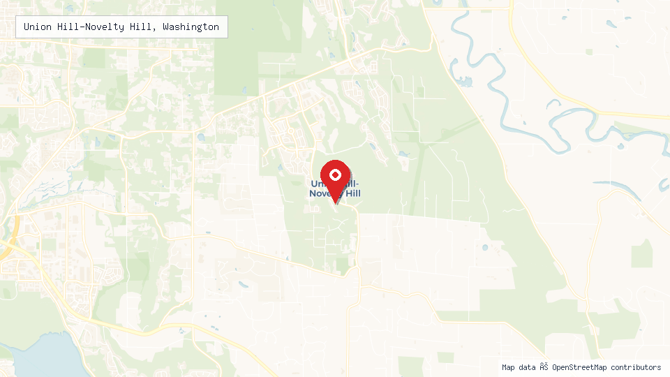 Street map of Union Hill-Novelty Hill, Washington with location pin