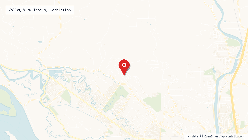 Street map of Valley View Tracts, Washington with location pin