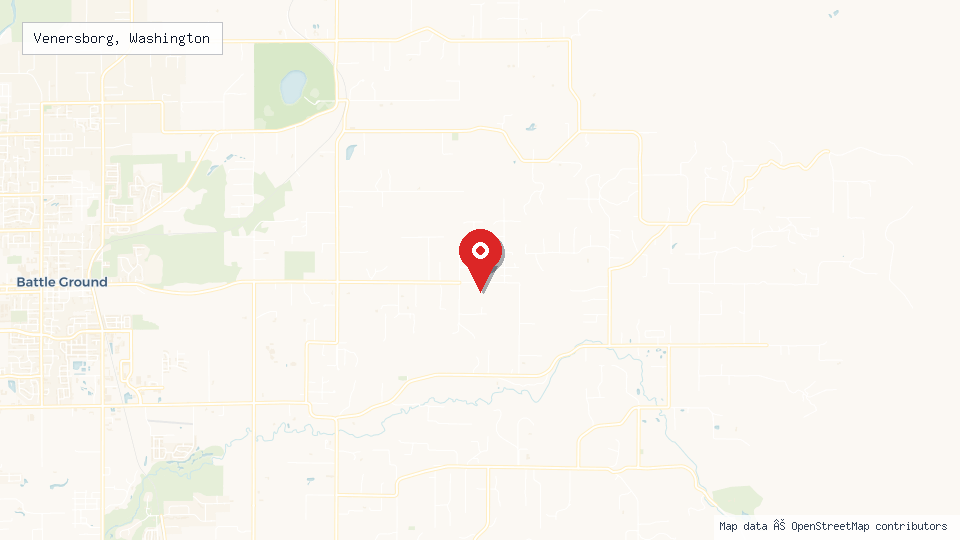 Street map of Venersborg, Washington with location pin