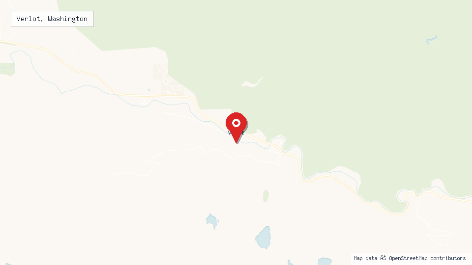 Street map of Verlot, Washington with location pin