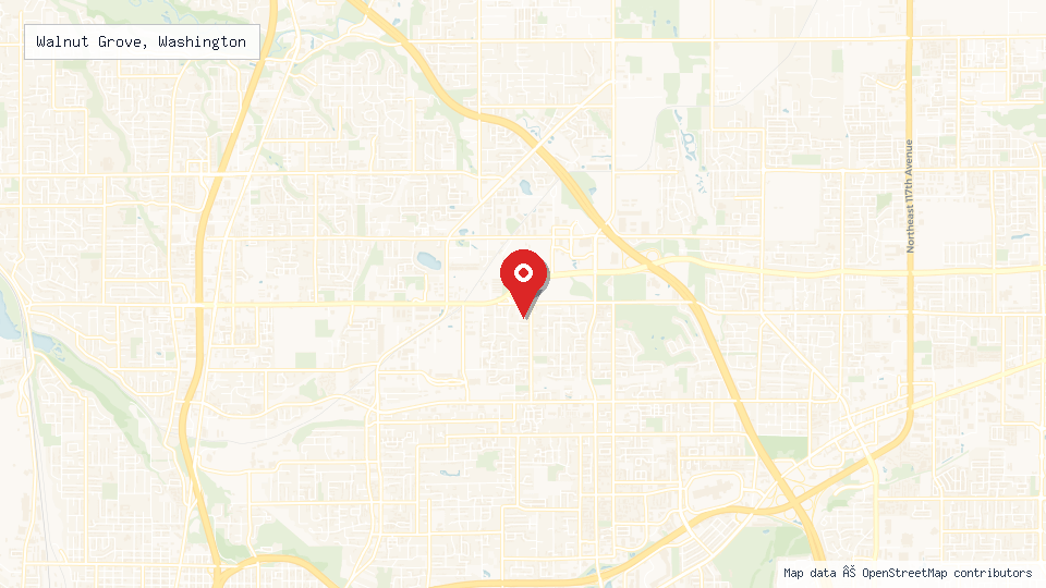Street map of Walnut Grove, Washington with location pin