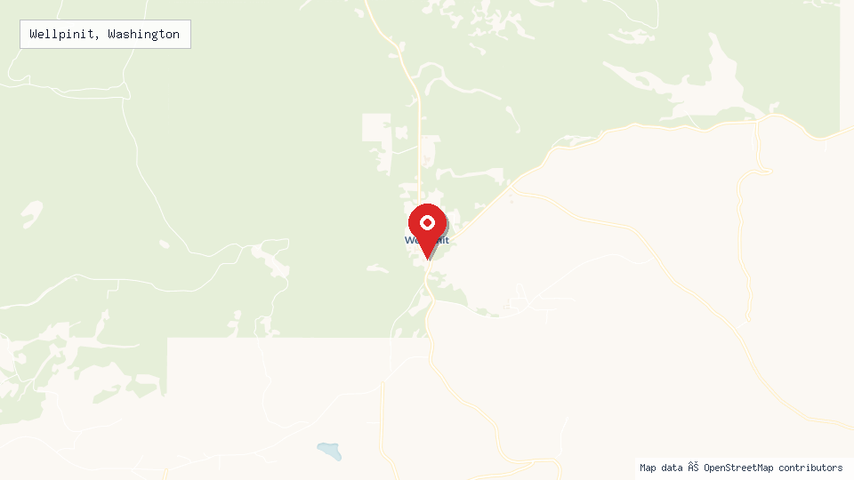 Street map of Wellpinit, Washington with location pin
