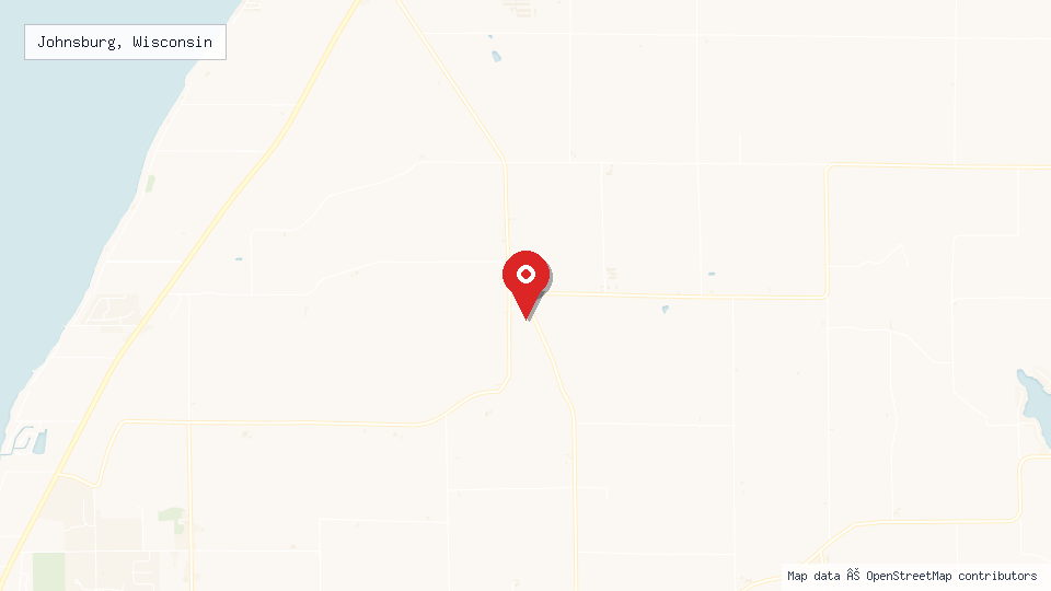 Street map of Johnsburg, Wisconsin with location pin