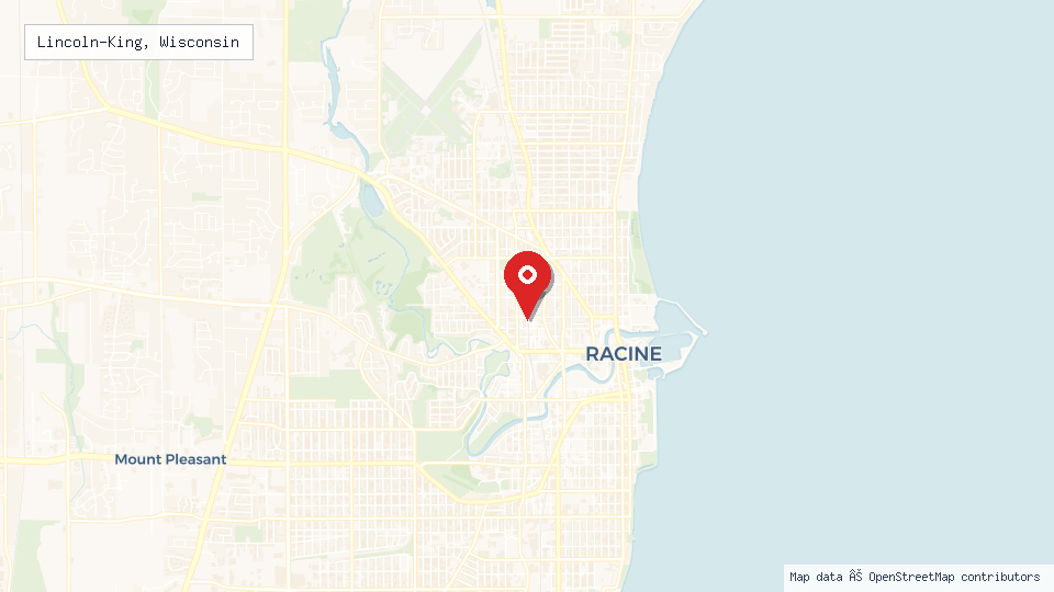 Street map of Lincoln-King, Wisconsin with location pin